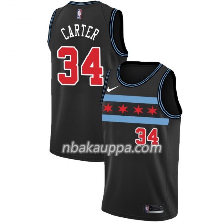 Chicago Bulls Wendell Carter Jr. 34 2018-19 Nike City Edition Musta Pelipaidat Swingman - Miesten